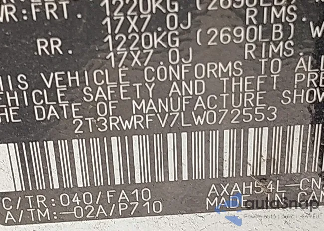 2T3RWRFV7LW072553: 42197281