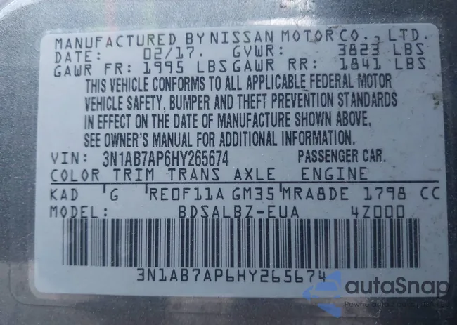 3N1AB7AP6HY265674: 42198437