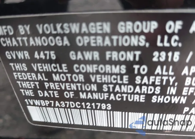 1VWBP7A37DC121793: 42198487