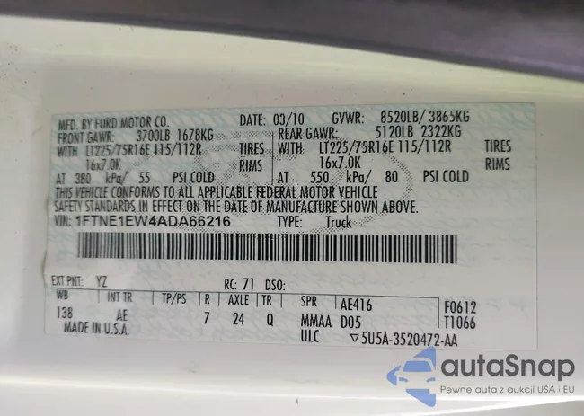 1FTNE1EW4ADA66216: 42198735