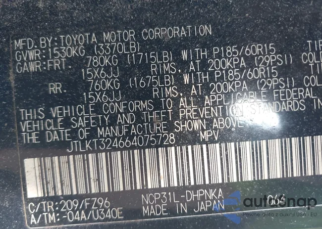 JTLKT324664075728: 42198810