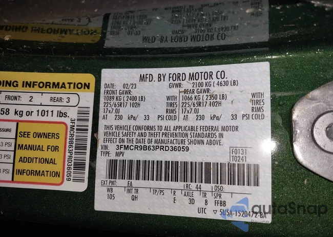 3FMCR9B63PRD36059: 42198060