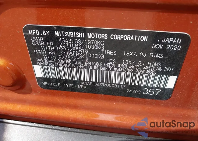 JA4APUAU2MU008117: 42198069