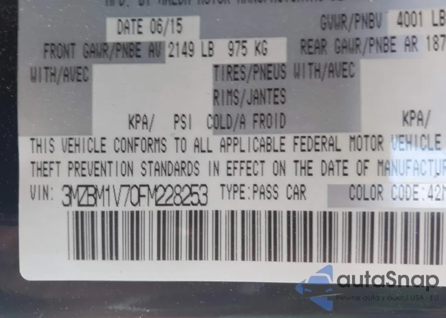 3MZBM1V70FM228253: 42198130