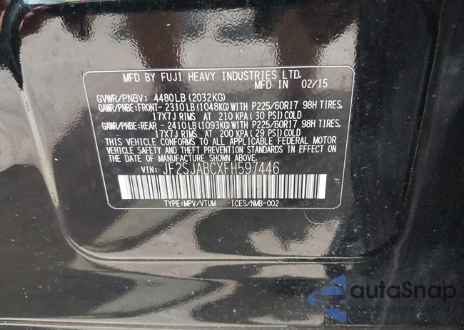 JF2SJABCXFH597446: 42198176