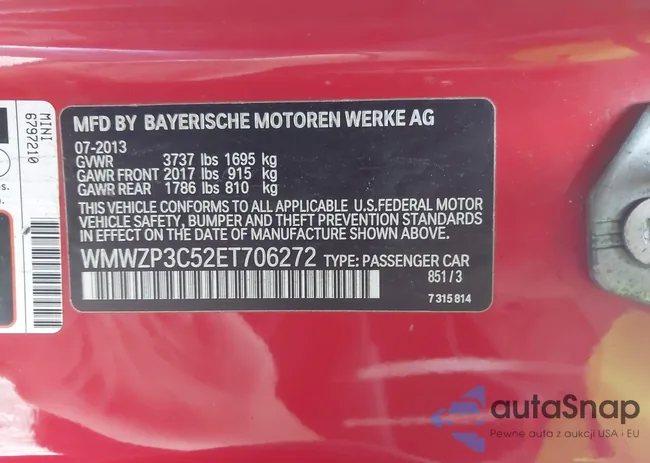 WMWZP3C52ET706272: 42198277