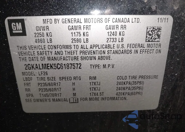 2GKALMEK5C6187572: 42198342