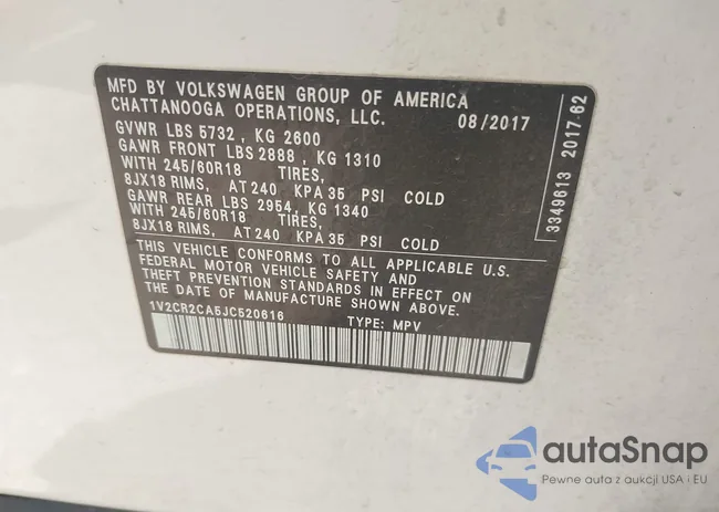 1V2CR2CA5JC520616: 42198409