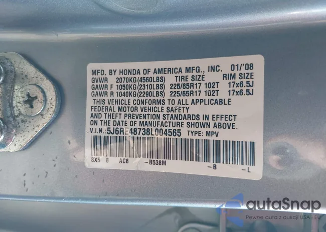 5J6RE48738L004565: 42198414