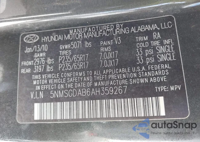 5NMSGDAB6AH359267: 42199540