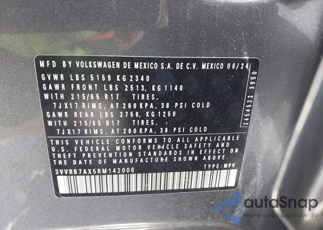 3VVRB7AX5RM142006: 42199560