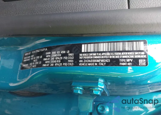 ZACNJDBB0MPM92423: 42199611