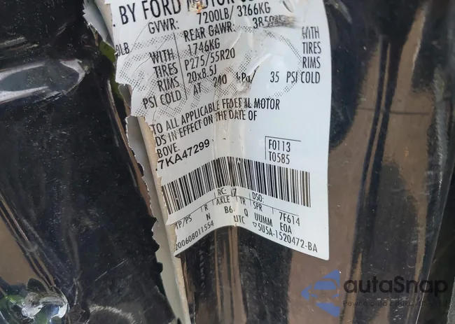 1FTPW14V17KA47299: 42199613