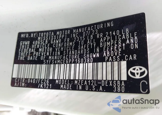 5YFS4MCE6PP160380: 42199698