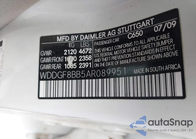 WDDGF8BB5AR089951: 42199802