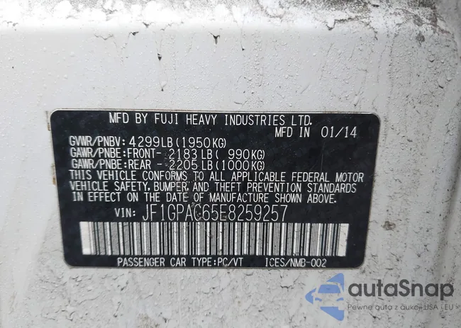 JF1GPAC65E8259257: 42199829