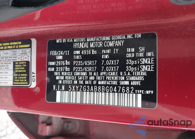 5XYZG3AB8BG047682: 42199983