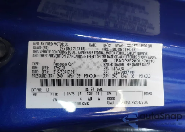 1FADP3F28DL178210: 42199073