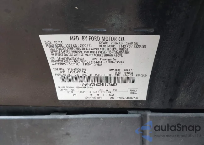 1FAHP2F8XFG125603: 42199242