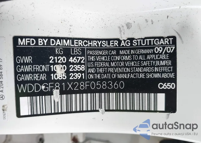 WDDGF81X28F058360: 42199341