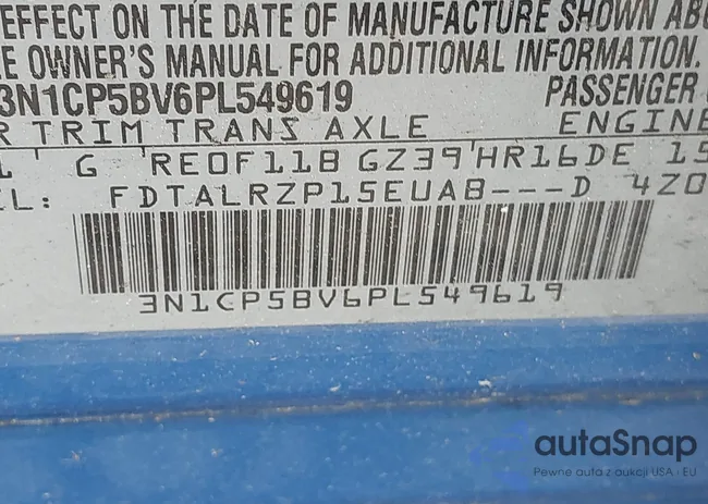 3N1CP5BV6PL549619: 42200432