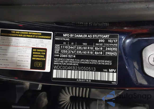 WDC0G4KB2JV050513: 42200844