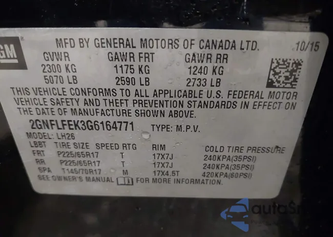 2GNFLFEK3G6164771: 42200870