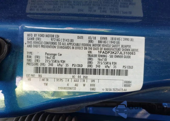 1FADP3K27JL310083: 42200896