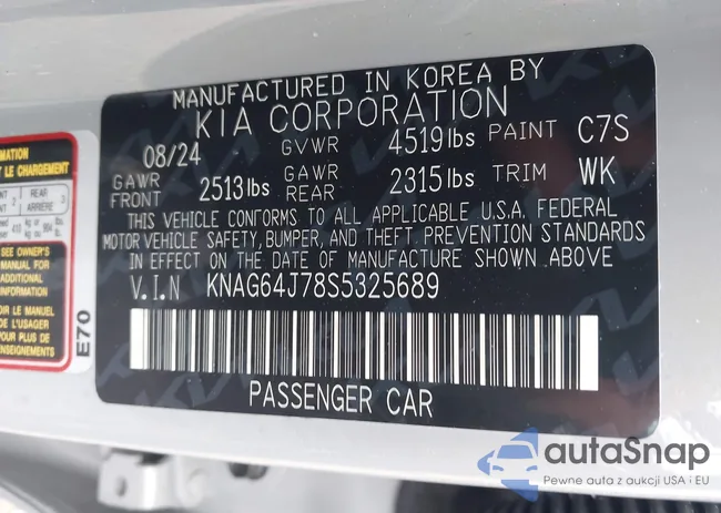 KNAG64J78S5325689: 42201018