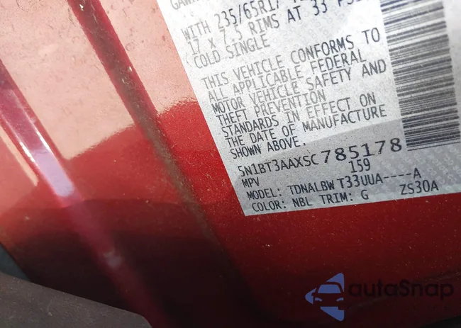 5N1BT3AAXSC785178: 42200103