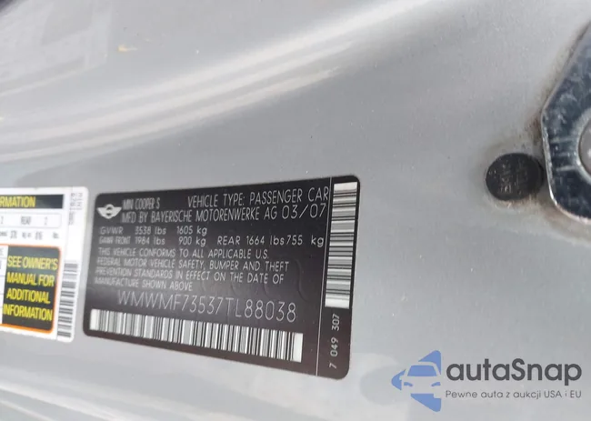 WMWMF73537TL88038: 42200252