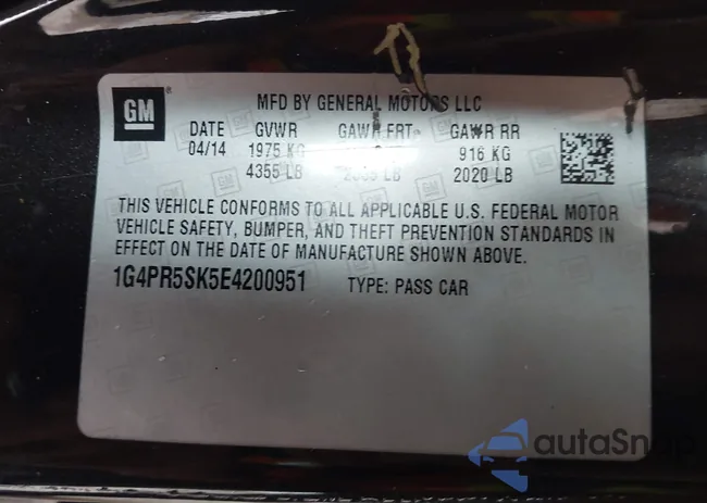 1G4PR5SK5E4200951: 42201481