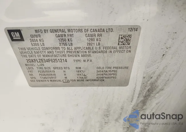 2GKFLZE34F6251214: 42201588