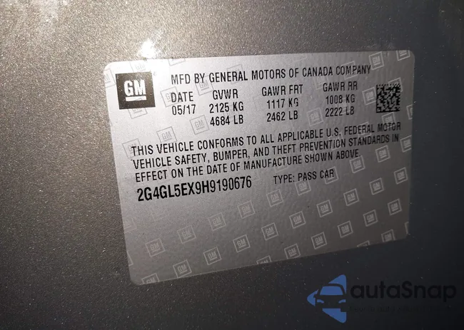 2G4GL5EX9H9190676: 42201624