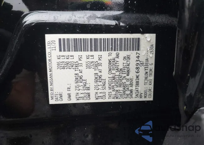 5N1AT3BB1MC689347: 42201647