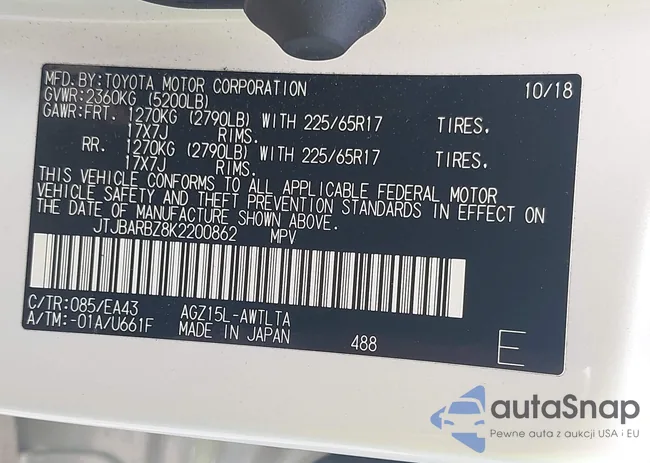 JTJBARBZ8K2200862: 42201649