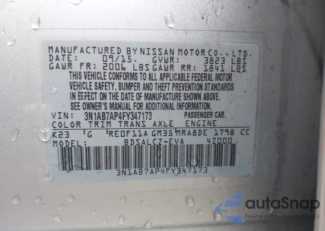 3N1AB7AP4FY347173: 42201752