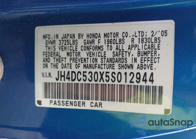 JH4DC530X5S012944: 42201790