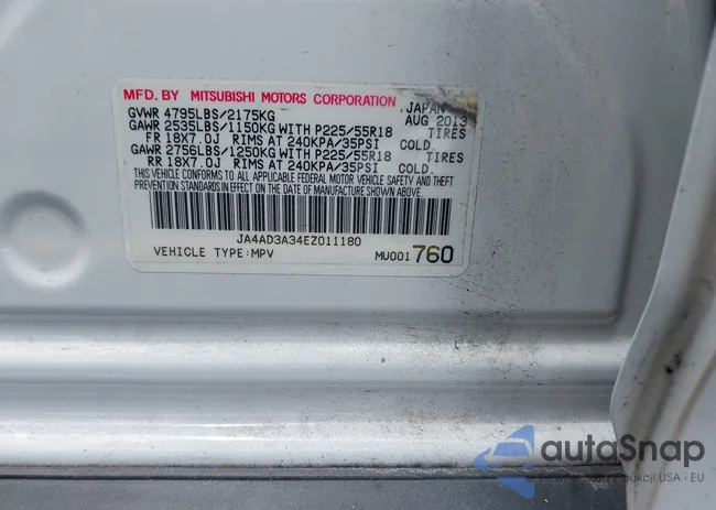 JA4AD3A34EZ011180: 42201861