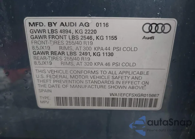 WA1EFCFSXGR015667: 42201938