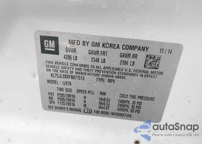 KL7CJLSBXFB077513: 42201958