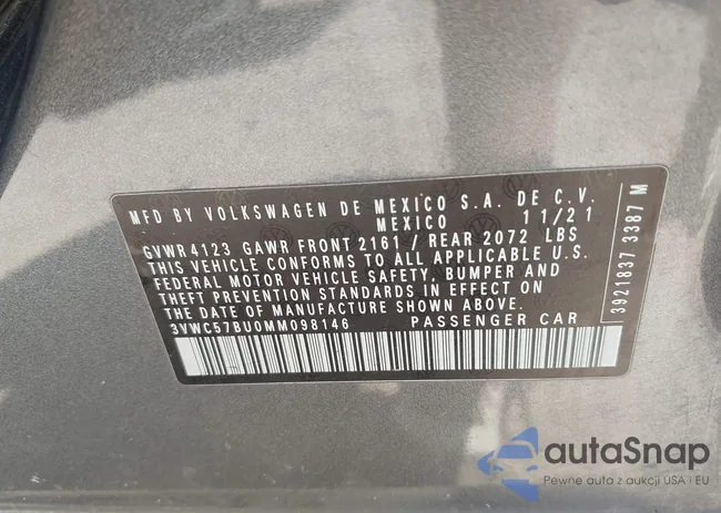 3VWC57BU0MM098146: 42201070