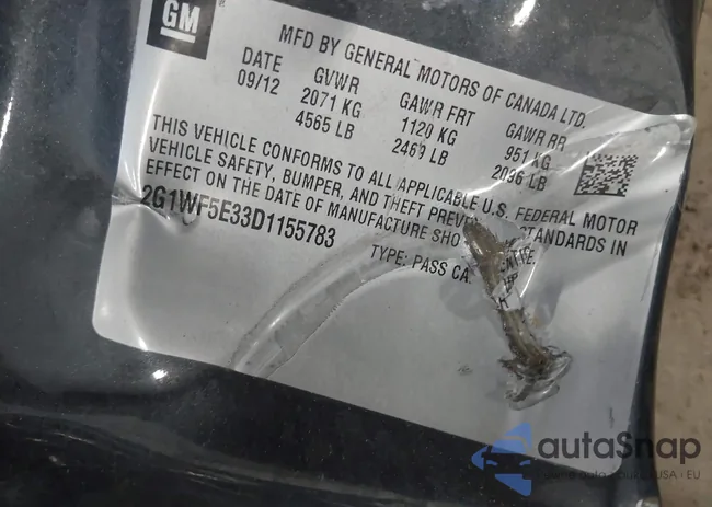 2G1WF5E33D1155783: 42201143