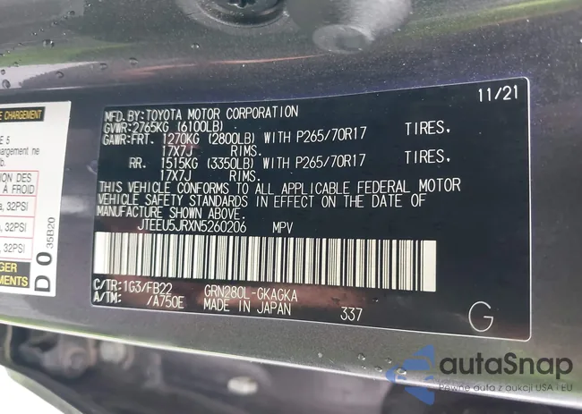 JTEEU5JRXN5260206: 42201184