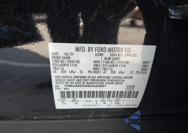 1FMUK8DH0SGA20801: 42201188