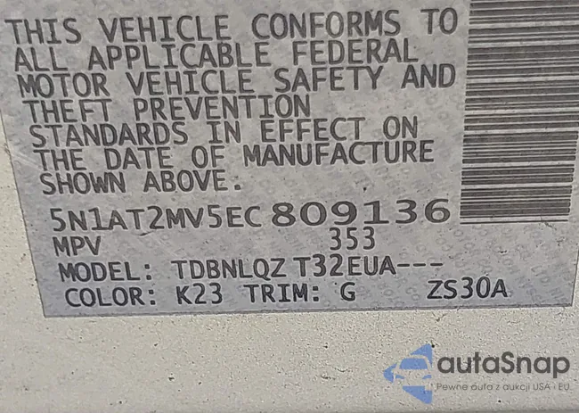 5N1AT2MV5EC809136: 42201227