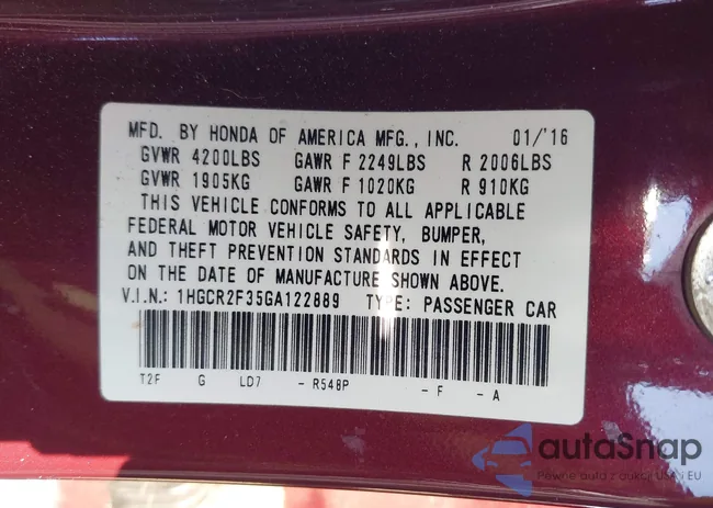 1HGCR2F35GA122889: 42201248