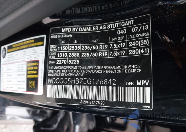 WDCGG5HB7EG176842: 42201312