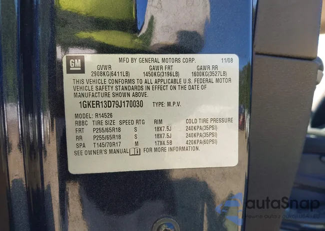 1GKER13D79J170030: 42201335