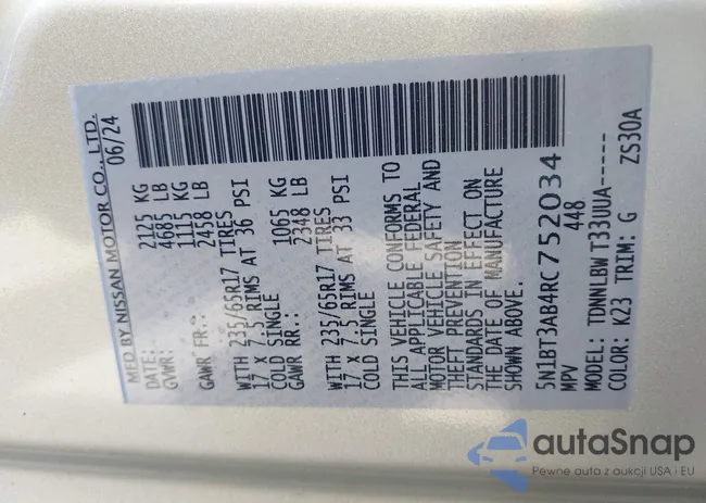 5N1BT3AB4RC752034: 42201340